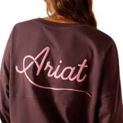Ariat Womens Clove Brown Ariat Script Long Sleeve Tee -Hey Dude Central P2796415 3 52761.1695137951