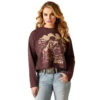 Ariat Womens Clove Brown Desert Horse Long Sleeve Crop Tee 2 Ariat Womens Clove Brown Desert Horse Long Sleeve Crop Tee -Hey Dude Central P2796480 1 11208.1697131945
