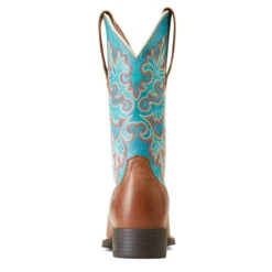 Ariat Women's Blue/Brown Round Up Wide Square Toe Stretch Fit Western Boot -Hey Dude Central P2797575 3 44117.1697043010