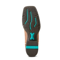 Ariat Women's Blue/Brown Round Up Wide Square Toe Stretch Fit Western Boot -Hey Dude Central P2797575 4 13635.1697043011