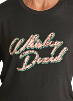 Rock & Roll Cowgirl Ladies Whiskey Dazed Graphic Black Short Sleeve Shirt -Hey Dude Central P2799195 2 93374.1692378196