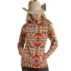Powder Rivers Outfitters Womens Tan Aztec Fleece Pullover -Hey Dude Central P2799545 1 98717.1697129930