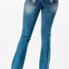 Grace In LA Womens Flower Border Embroidery Mid Rise Bootcut Jean EB51765 -Hey Dude Central P2816960 1 31957.1685734205
