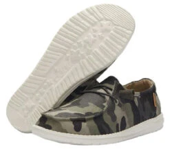 Hey Dude Women's Wendy Army Camo Casual Shoes -Hey Dude Central P2826160 3 89741.1696007114