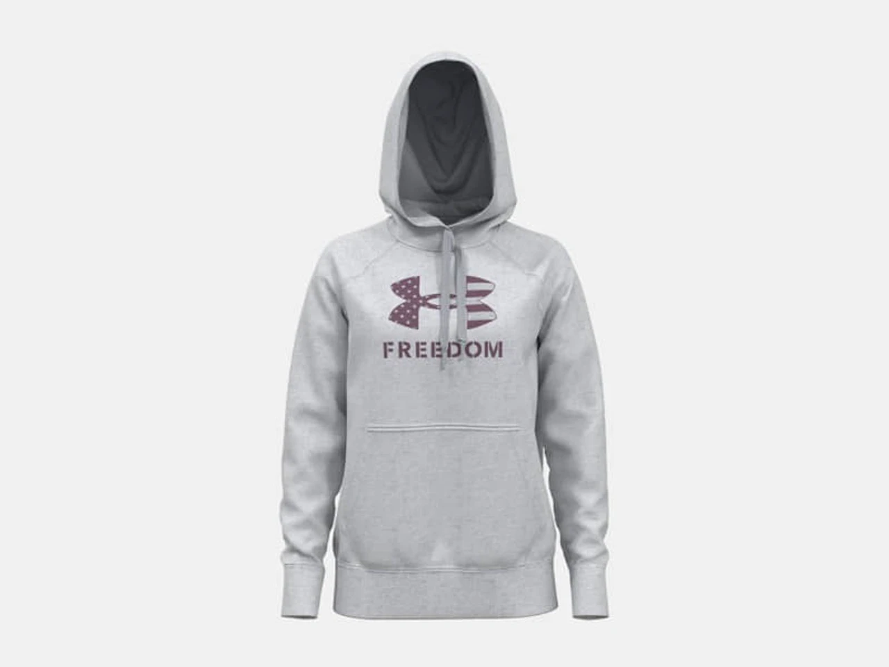 Under Armour Women's Freedom Logo Rival Hoodie Gray 3 Under Armour Women's Freedom Logo Rival Hoodie Gray