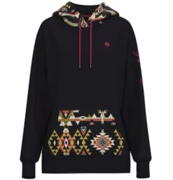 Hooey Womens Summit Navy/Aztec Hoody
