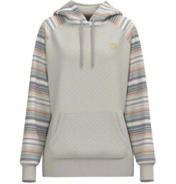 Hooey Mens Summit Cream/Serape Quilted Pattern Hoody