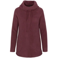 North River Women's Heather Waffle Cowl Neck Sweater