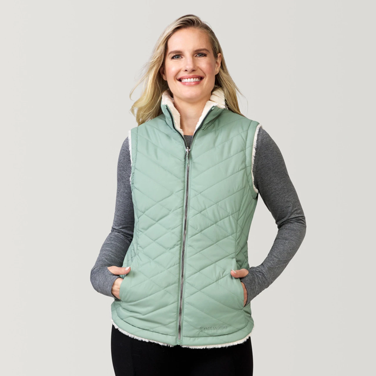 Free Country Women's Cloud Lite Reversible Vest 3 Free Country Women's Cloud Lite Reversible Vest