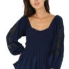 ?Nostalgia Women's Long Sleeve Smocked Peplum Top - Navy 1 ?Nostalgia Women's Long Sleeve Smocked Peplum Top - Navy -Hey Dude Central P2880570 1 42284.1697131930