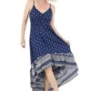 Nostalgia Women's Sleeveless V-Neck High-Low Navy Floral Midi Dress -Hey Dude Central P2880610 1 80056.1697131929